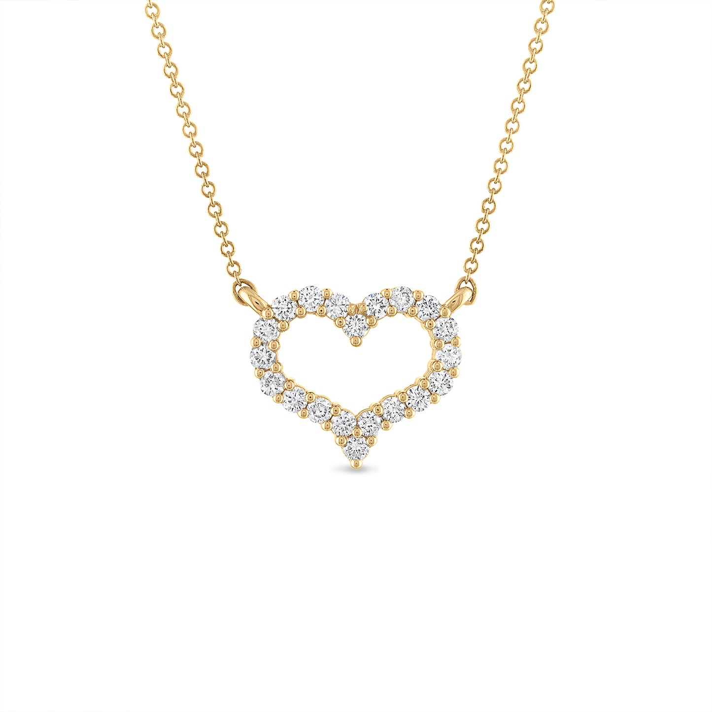 Small Open Diamond Heart