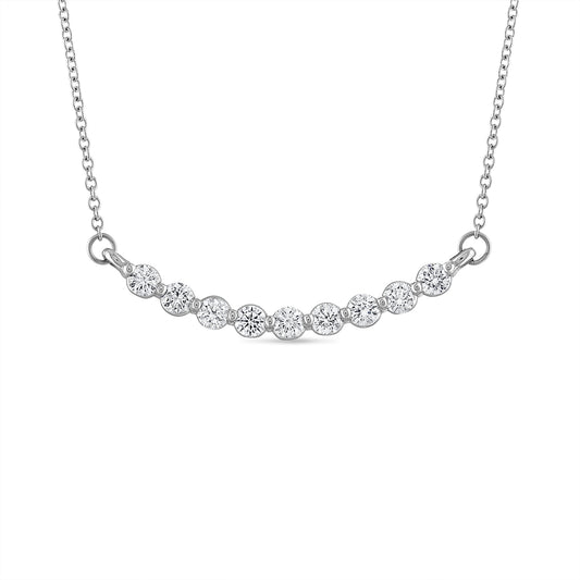 Medium Crescent Diamond Necklace