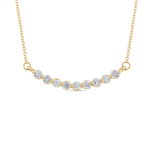 Medium Crescent Diamond Necklace