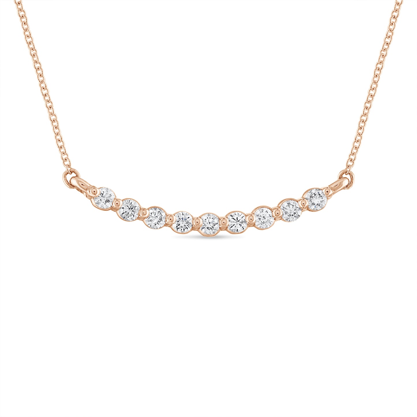 Small Crescent Diamond Necklace