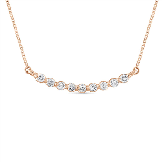 Small Crescent Diamond Necklace