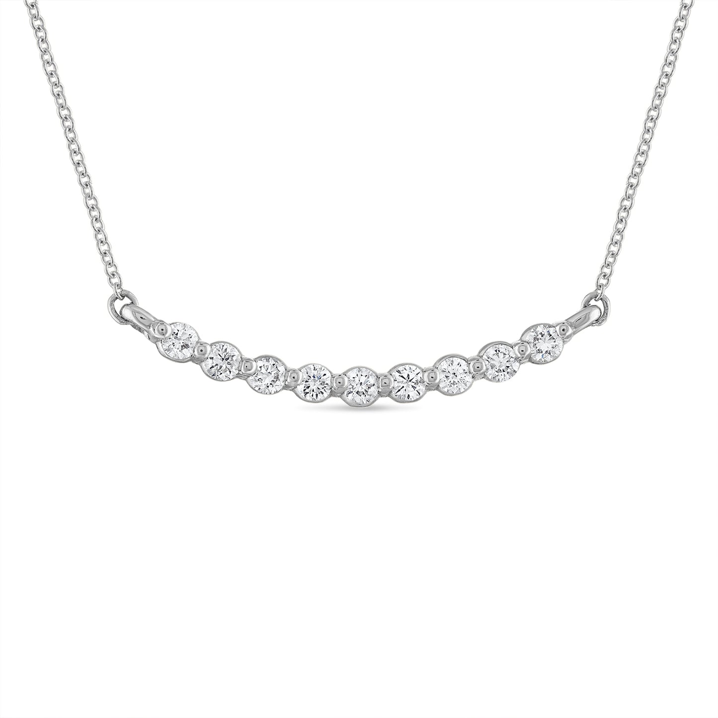 Small Crescent Diamond Necklace