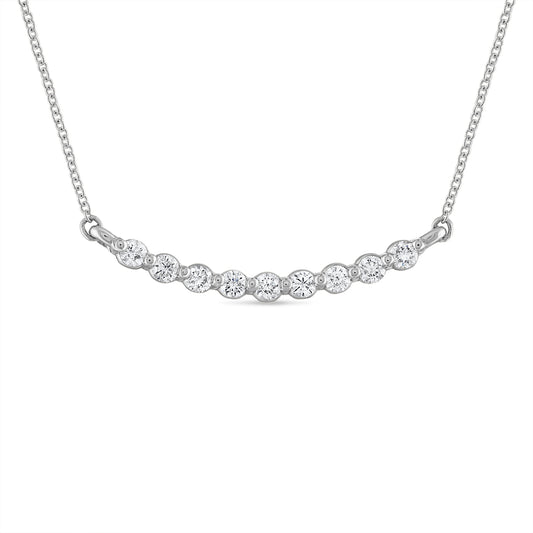 Small Crescent Diamond Necklace