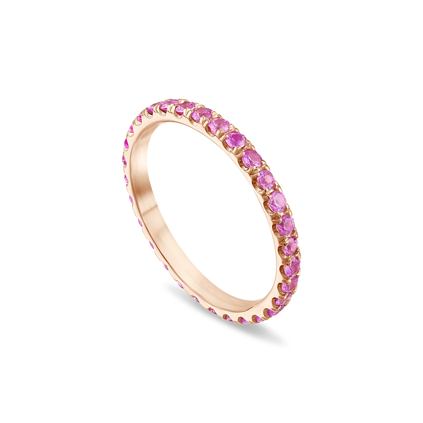 Pavé Pink Sapphire Eternity Band