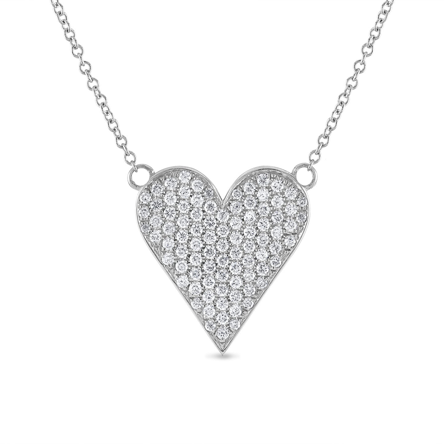 Pavé Diamond Heart