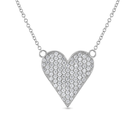 Pavé Diamond Heart