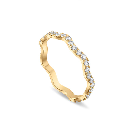 Wavy Pavé Stack Band