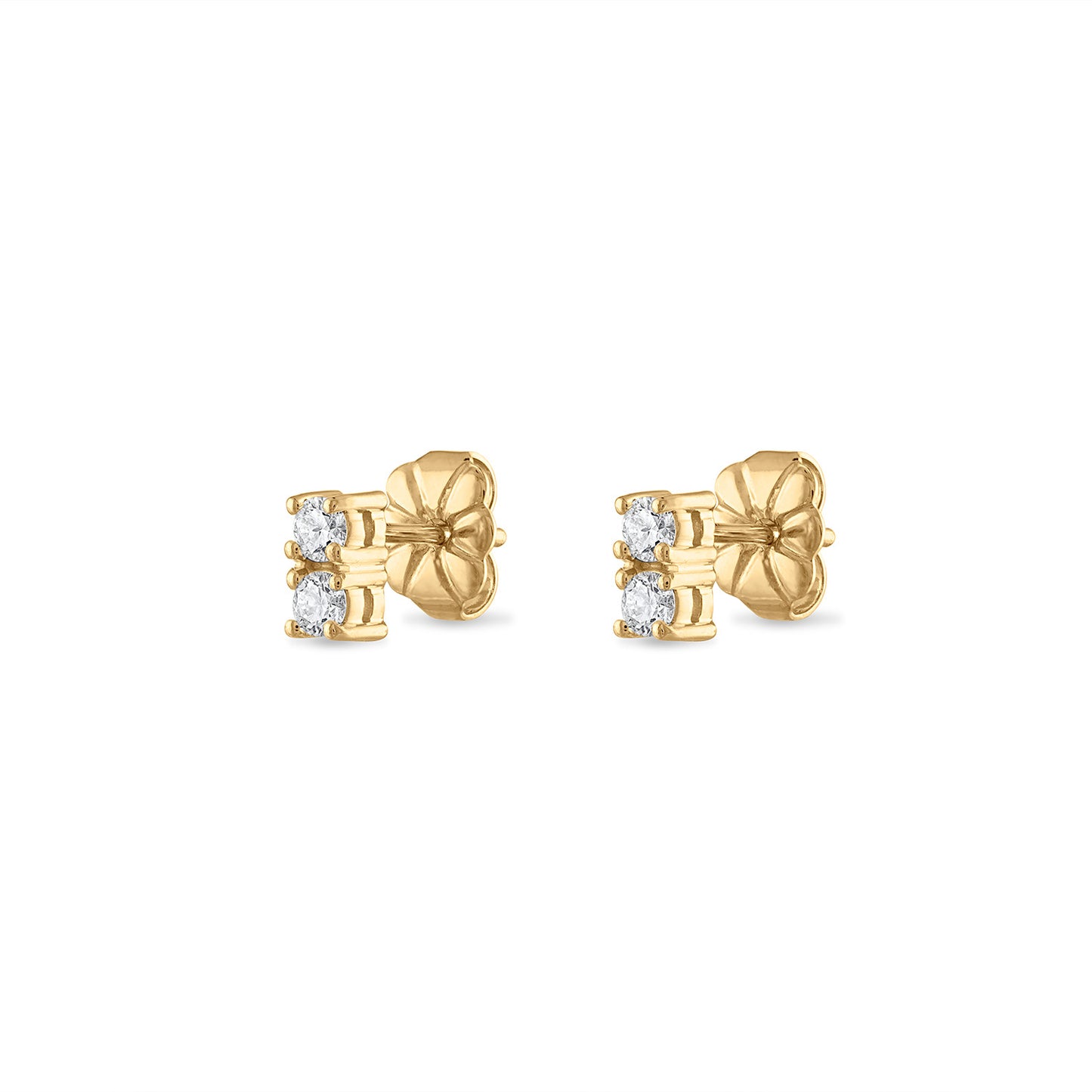 Diamond Double Dot Earrings
